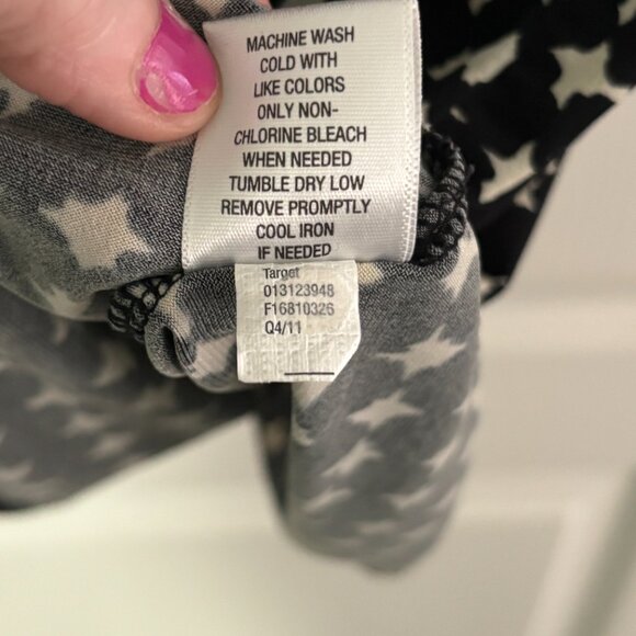 Merona Black & White Geometric Sleeveless Faux-Wrap Midi Dress XL - Picture 8 of 8